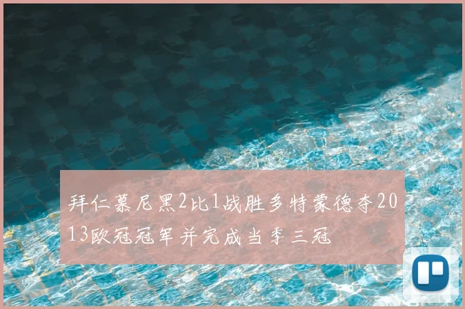 拜仁慕尼黑2比1战胜多特蒙德夺2013欧冠冠军并完成当季三冠